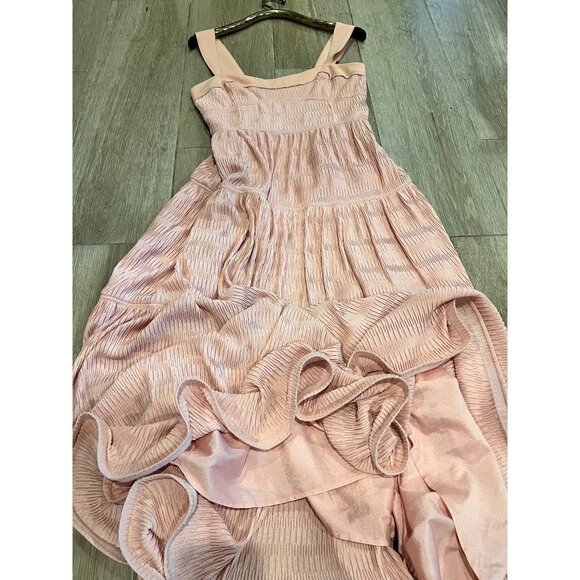 JONATHAN SIMKHAI Celleste Pink Plisse Midi Dress Size 8 - Picture 11 of 11